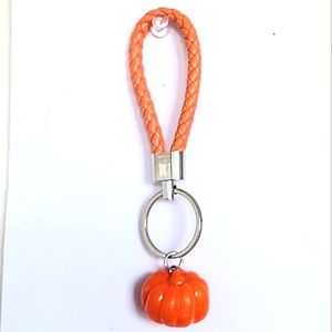 Orange Pumpkin Keychain Holder Accessory